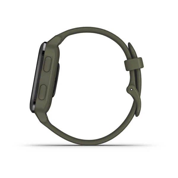 Смарт-часы Garmin Venu Sq NFC Music с серым безелем и темно-зеленым ремешком (010-02426-13)