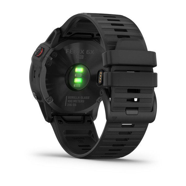 Мультиспортивные часы Garmin Fenix 6x pro с gps, черные с черным ремешком