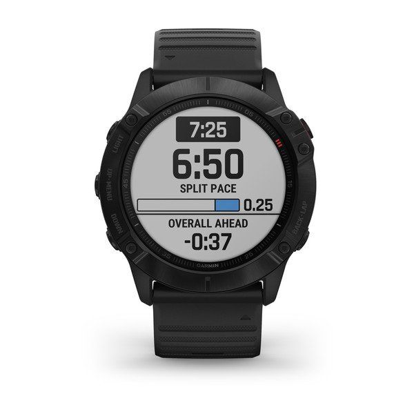 Мультиспортивные часы Garmin Fenix 6x pro с gps, черные с черным ремешком