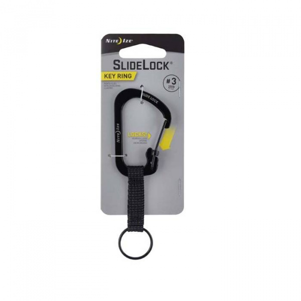Брелок для ключей Nite Ize SlideLock Key Ring, черный
