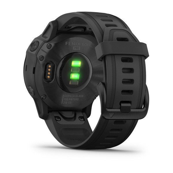 Мультиспортивные часы Garmin Fenix 6s pro с gps, черные с черным ремешком