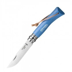 Нож складной Opinel Trekking №7 VRI голубой с темляком