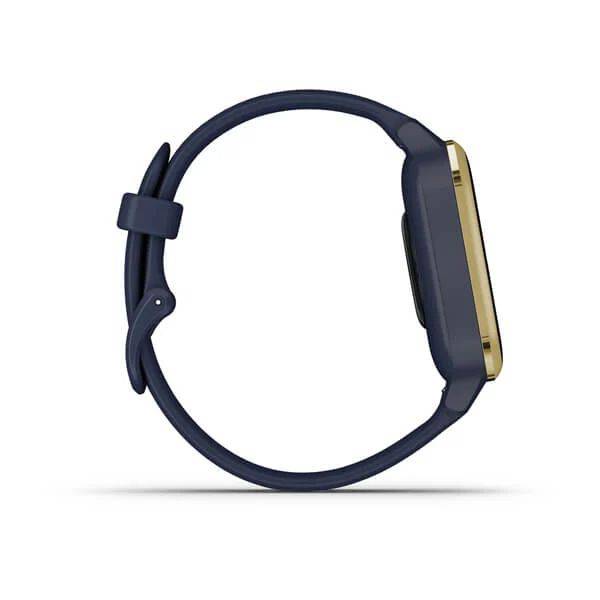 Смарт-часы Garmin Venu Sq NFC Music с золотистым безелем и синим ремешком (010-02426-12)