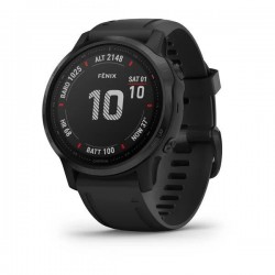 Мультиспортивные часы Garmin Fenix 6s pro с gps, черные с черным ремешком