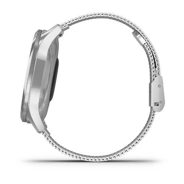 Часы Garmin Vivomove Luxe серебристый с серебристым ремешком