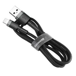Кабель Apple Baseus Cafule Cable USB For lightning 1.5A 2m gray + black
