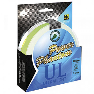 Шнур Power Phantom 6x, UltraLight (105м, желтый, 0,07мм, 3,4кг)