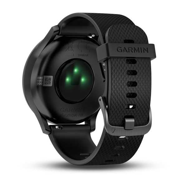 Спортивные часы Garmin VivoMove HR черные с черным ремешком
