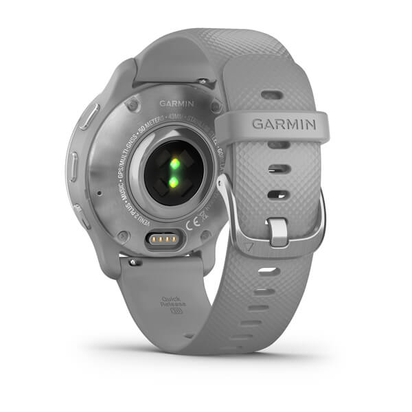 Смарт-часы Garmin Venu 2 PLUS, GPS, серые с серебр. безелем, с силиконовым ремешком (010-02496-10)