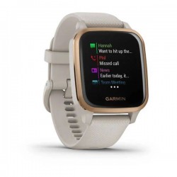 Смарт-часы Garmin Venu Sq NFC Music с золотистым безелем и песочным ремешком (010-02426-11)