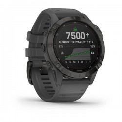 Мультиспортивные часы Garmin Fenix 6 Pro Solar с GPS, черный с серым ремешком (010-02410-11)