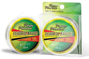 Леска Power Phantom Fluorocarbon (#0,8 (0,14мм), 1,73кг, прозрачный, 50м)