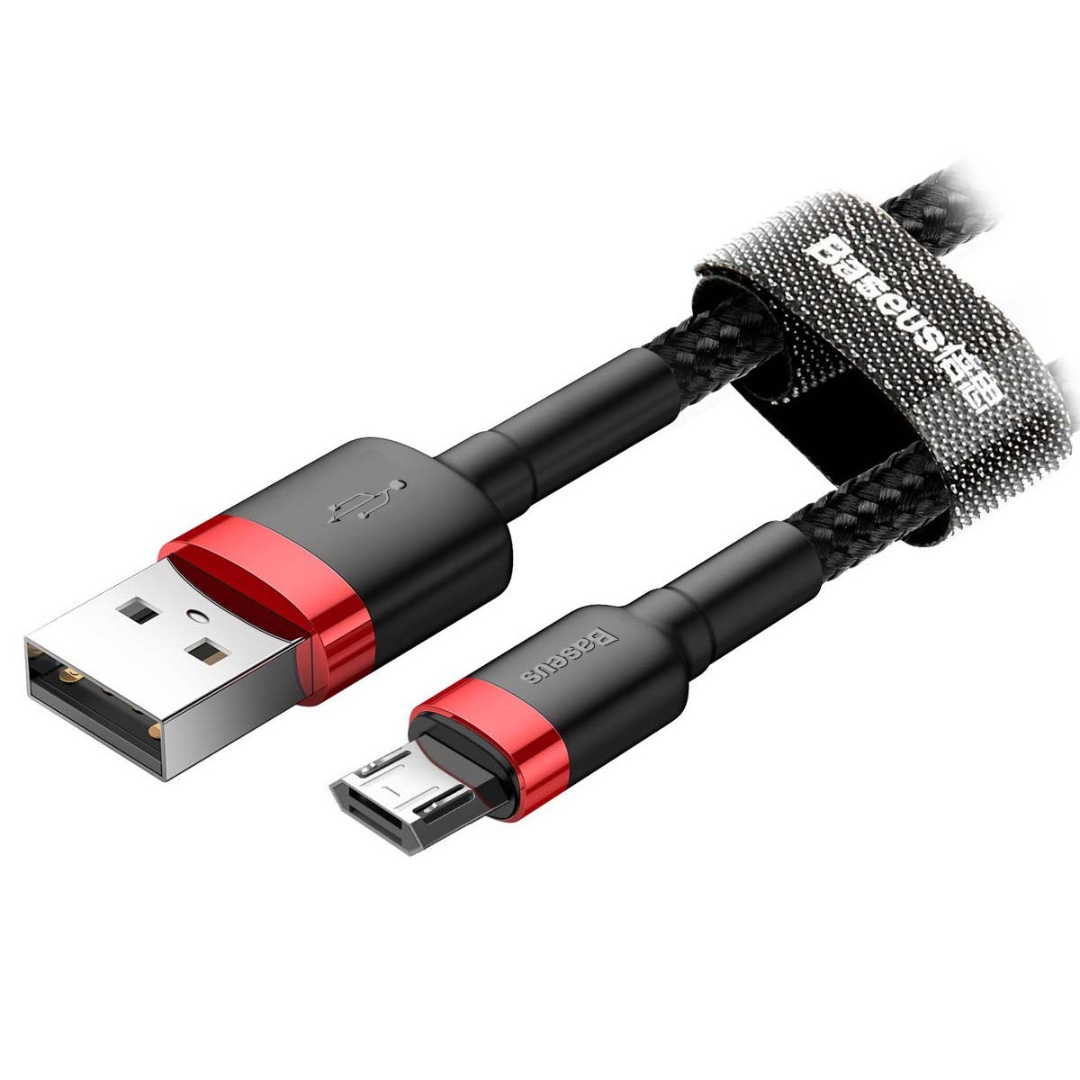 Кабель Baseus Cafule Cable USB For Micro 1.5A 2m red + black (CAMKLF-C91)