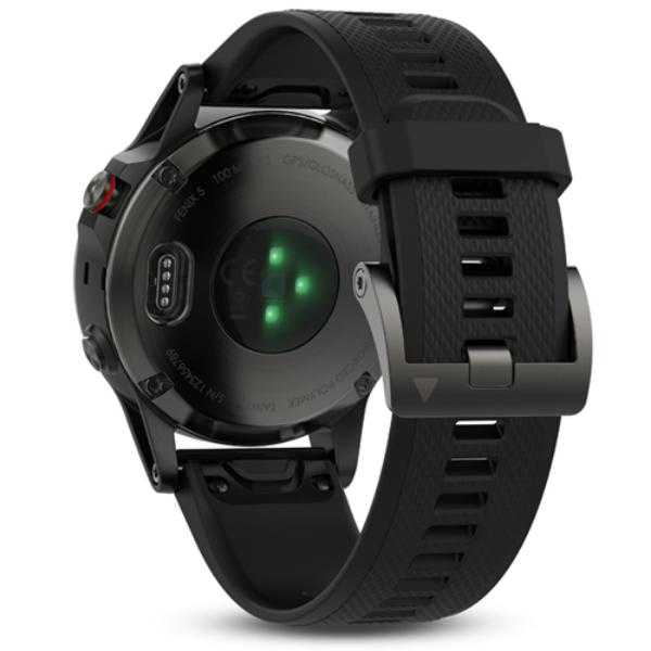 Спортивные часы Garmin Fenix 5 серые с черным ремешком