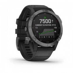 Мультиспортивные часы Garmin Fenix 6 Pro Solar с GPS, серый с черным ремешком (010-02410-15)