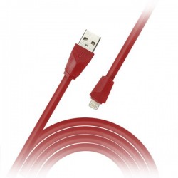 Дата-кабель SmartBuy USB - 8pin для Apple,плоский, длина 1.2м красный (iK-512r red)