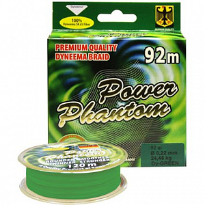 Шнур Power Phantom 4x (92м, зеленый, 0,10мм, 9,15кг)