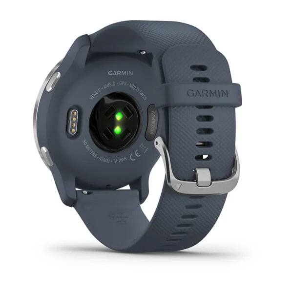Смарт-часы Garmin Venu 2, Wi-Fi, GPS, синий гранит с силиконовым ремешком (010-02430-10)