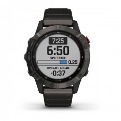 Мультиспортивные часы Garmin Fenix 6 Pro Solar с GPS, титан. DLC титан.ремешком (010-02410-23)