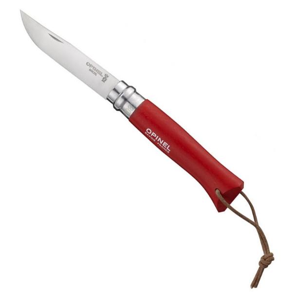 Нож складной Opinel Trekking №8 VRI Colored Tradition Red с темляком