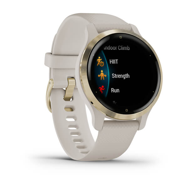 Смарт-часы Garmin Venu 2S, Wi-Fi, GPS, песочные, золото, с силиконовым ремешком (010-02429-11)