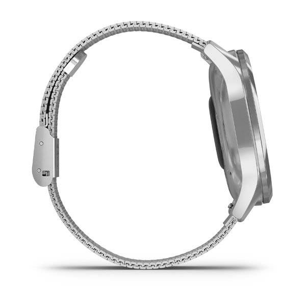 Часы Garmin Vivomove Luxe серебристый с серебристым ремешком
