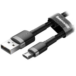 Кабель Baseus Cafule Cable USB For Micro 1.5A 2m gray + black (CAMKLF-CG1)