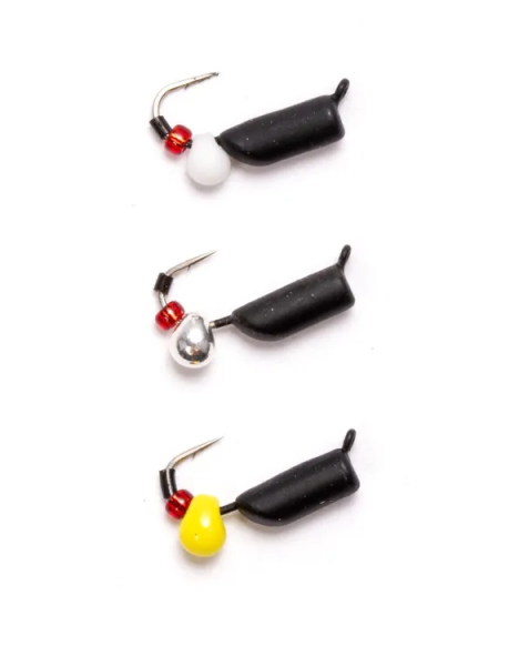 Мормышки вольфрамовые Lucky John 3шт набор СТОЛБИК безнасадочный блистер (LJTM-031SET)