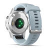 Спортивные часы Garmin FENIX 5S PLUS белые с голубым ремешком