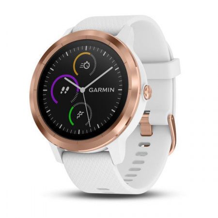 Спортивные часы Garmin VIVOACTIVE 3 золотистые с белым ремешком Спортивные часы Garmin VIVOACTIVE 3 золотистые с белым ремешком