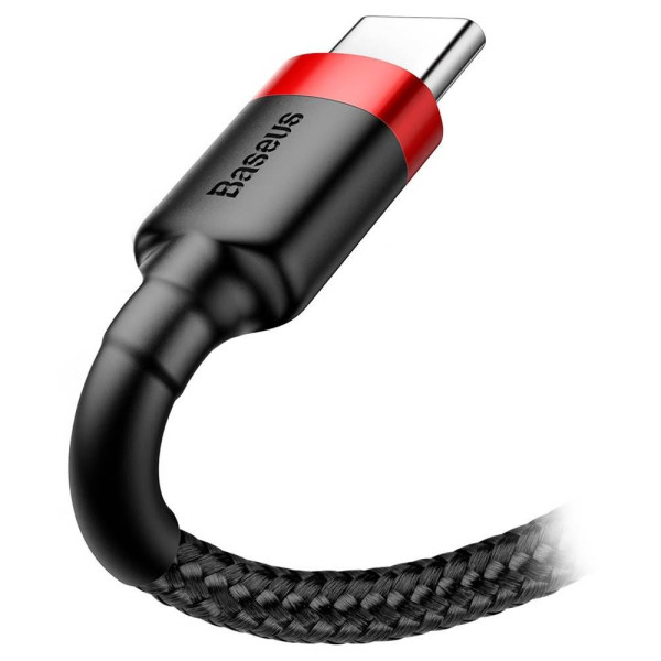 Кабель Baseus Cafule Type C 3A 1m red + black