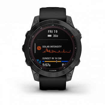 Мультиспорт.часы Garmin Fenix 7 Sapphire Solar, DLC-покрытие,черные с черным ремешком (010-02540-35) Мультиспорт.часы Garmin Fenix 7 Sapphire Solar, DLC-покрытие,черные с черным ремешком (010-02540-35)