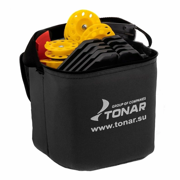 Набор жерлиц на подставке оснащенная ЖЗО-03 (d-210мм.катушка d-85мм) (10шт) ТОНАР