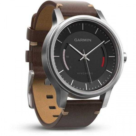 Спортивные часы Garmin VivoMove Premium со стальным корпусом и кожаным ремешком Спортивные часы Garmin VivoMove Premium со стальным корпусом и кожаным ремешком