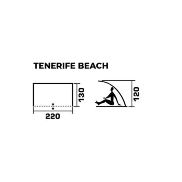 Тент пляжный Jungle Camp Tenerife Beach синий/серый