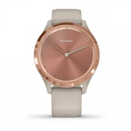 Часы Garmin Vivomove 3s, розовое золото с песочным ремешком Часы Garmin Vivomove 3s, розовое золото с песочным ремешком