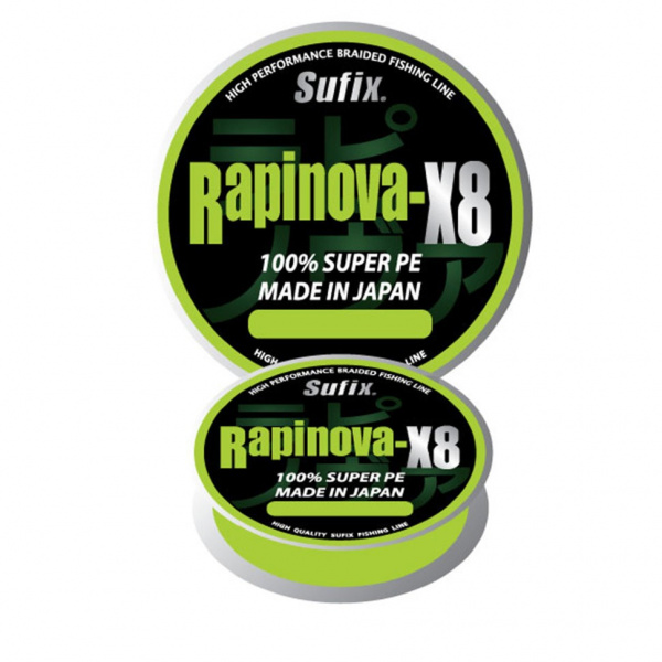 Леска плетеная Sufix Rapinova-X8 (150м зеленая PE 0.6/ 0,128мм 6,9кг SRP128GRL150RU)