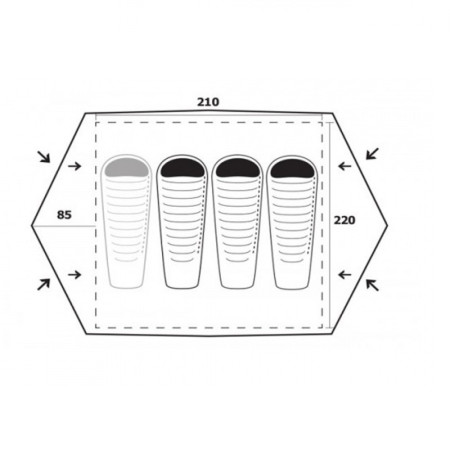 Палатка Trimm OREGON, зеленый 3+1