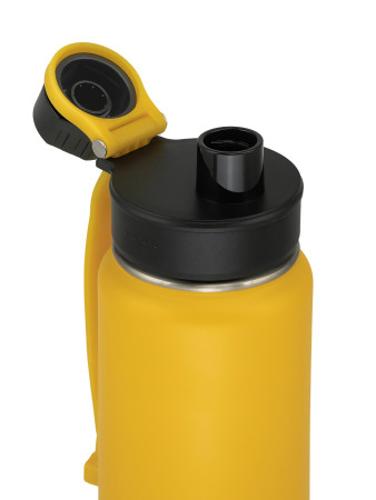 Термос бытовой, вакуумный, питьевой  тм "Арктика", желтый текстурный 700мл с дополнительной пробкой 