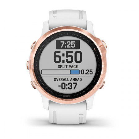 Мультиспортивные часы Garmin Fenix 6s pro с gps, розов.золото с белым ремешком Мультиспортивные часы Garmin Fenix 6s pro с gps, розов.золото с белым ремешком