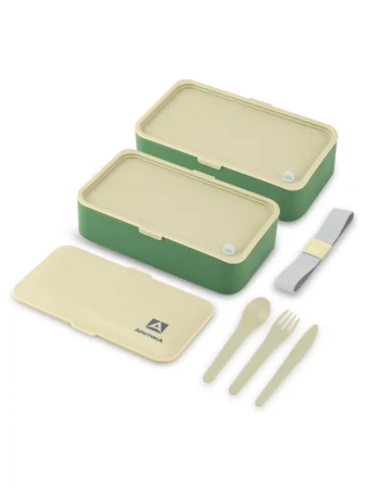 Ланчбокс тм "Арктика", 1200 МЛ, арт. 032-1200, зеленый/бежевый