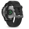 Спортивные часы Garmin FENIX 5 серебристые с черным ремешком