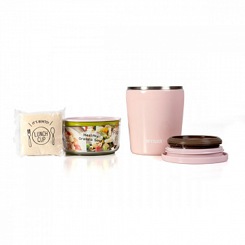 Термос для еды с контейнерами Tiger LCC-A030 Pink (цвет розовый), шт