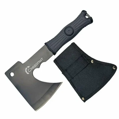 Топор туристический "СЛЕДОПЫТ" в чехле (PF-AT-10 240*130*85 мм, 350 гр., с обрезин.ручкой,в чехле/60/40/)