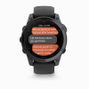 Часы Garmin Fenix ​​8 47 мм AMOLED сапфирово-титановый с оранжево/графитовым ремешком