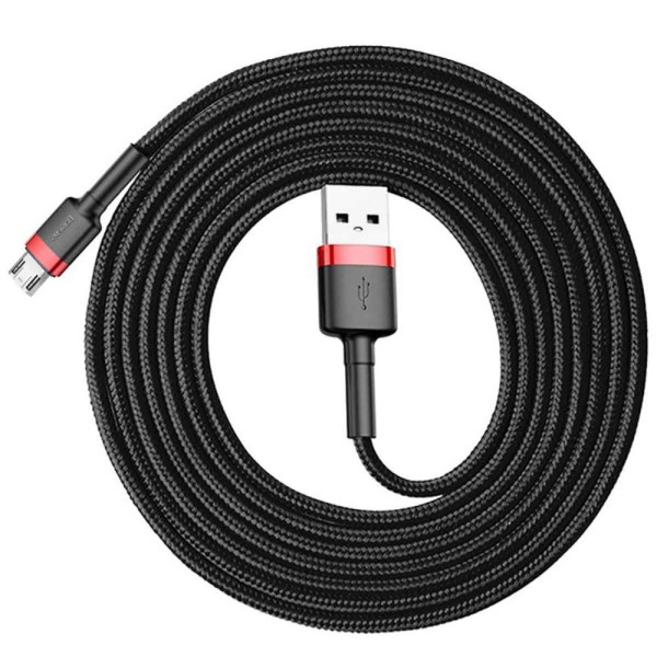 Кабель Baseus Cafule Cable USB For Micro 1.5A 2m red + black (CAMKLF-C91)