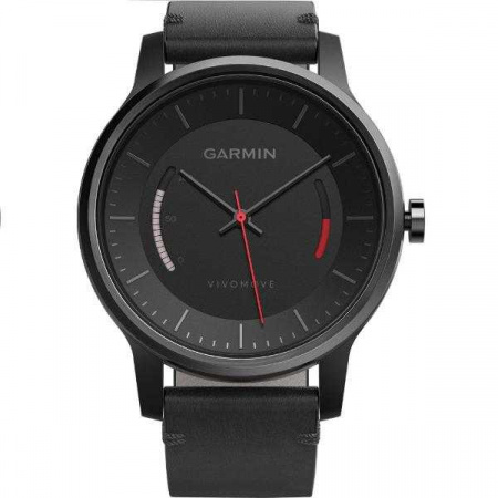 Спортивные часы Garmin VivoMove Classic с кожаным ремешком черные Спортивные часы Garmin VivoMove Classic с кожаным ремешком черные