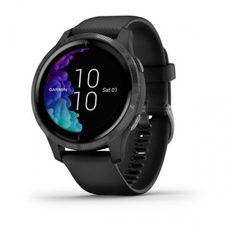 Спортивные часы Garmin VENU черные с серым безелем Спортивные часы Garmin VENU черные с серым безелем