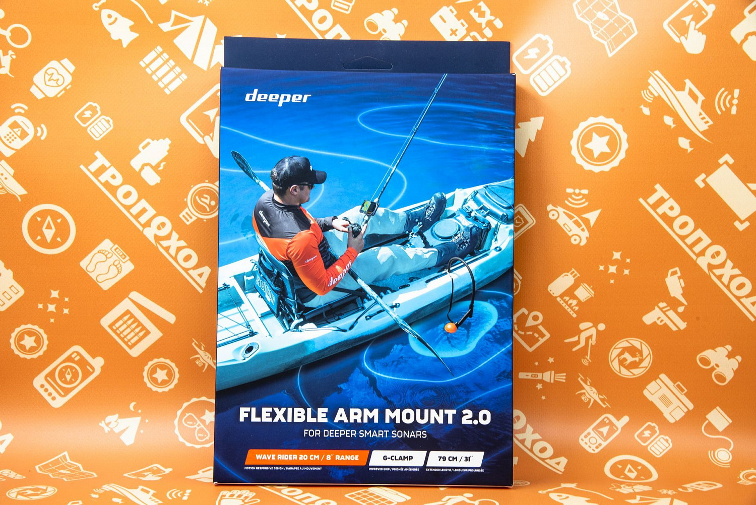 Лодочное крепление на транец для эхолота Deeper - Flexible Arm Mount 2.0