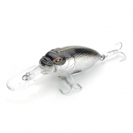 Воблер Hacker Mad Crank Deep (плавающий, 2-4,5м, 5,5см, 12гр, Metallic HG. Silver)